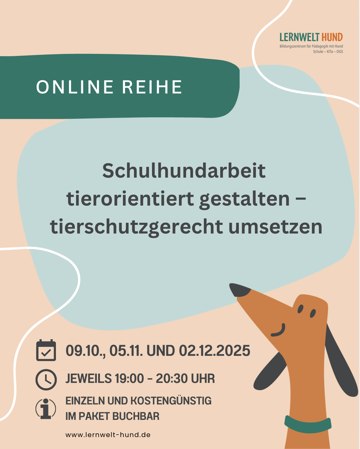 Online-Themenreihe: Schulhundarbeit tierorientiert gestalten – tierschutzgerecht umsetzen
